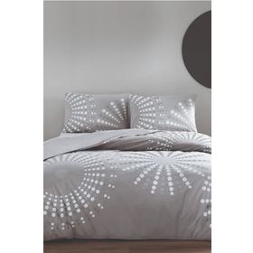 Taç 3464 V01 Gri Ranforce Moon Çift Kişilik Nevresim Takımı