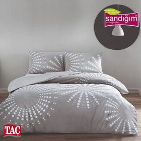 Taç 3464 V01 Gri Ranforce Moon Çift Kişilik Nevresim Takımı
