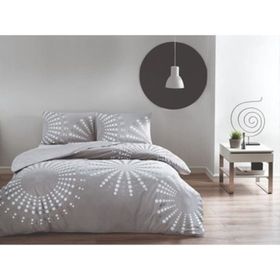 Taç 3464 V01 Gri Ranforce Moon Çift Kişilik Nevresim Takımı
