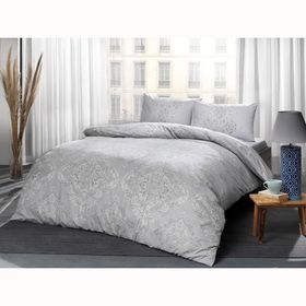 Taç 3465 Ranforce Mirabel Gri Tek Kişilik Nevresim Takımı