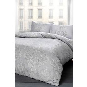 Taç 3465 Ranforce Mirabel Gri Tek Kişilik Nevresim Takımı