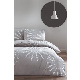 Taç 3465 V01 Gri Ranforce Moon Tek Kişilik Nevresim Takımı