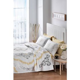 Taç 60172963 Claire Jakar Ekru Tek Kişilik Pike Takımı