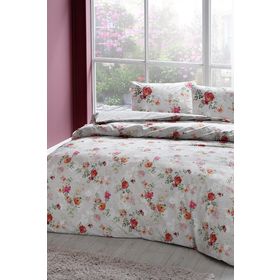 Taç 60191055 Ranforce Carmela Krem Çift Kişilik Nevresim Takımı