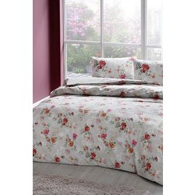 Taç 60191055 Ranforce Carmela Krem Çift Kişilik Nevresim Takımı