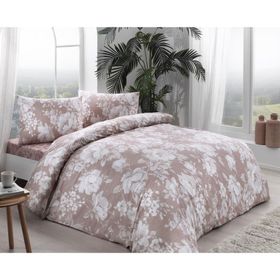Taç 60264690 3464 Ranforce Abril Çift Kişilik Cappuccino Nevresim Takımı