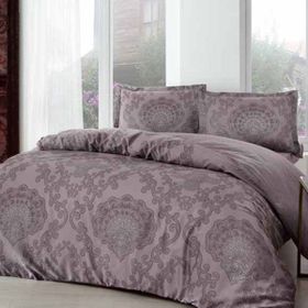 Taç 60266615 3254 Violet V03 Mürdüm Pamuk Saten Çift Kişilik Nevresim Takımı