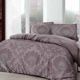 Taç 60266615 3254 Violet V03 Mürdüm Pamuk Saten Çift Kişilik Nevresim Takımı