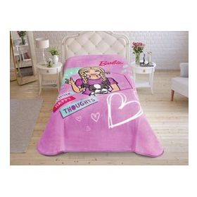 Taç 71307007 7480 Barbie Happy Lisanslı Tek Kişilik Battaniye