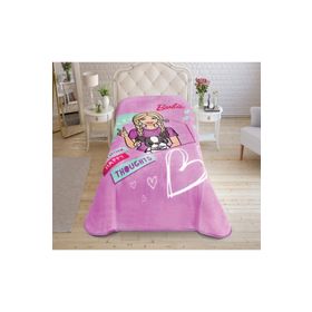Taç 71307007 7480 Barbie Happy Lisanslı Tek Kişilik Battaniye