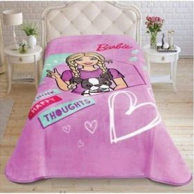 Taç 71307007 7480 Barbie Happy Lisanslı Tek Kişilik Battaniye