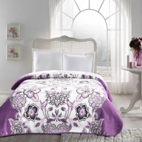 Taç 71308013 1068 Jasmine Mürdüm Çift Kişilik Battaniye