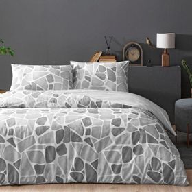 Taç Alvy Gri 160 x 220 cm Ranforce Tek Kişilik Nevresim Takımı