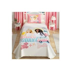 Taç Barbie Celebration Tek Kişilik Pike Takımı