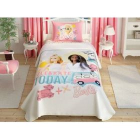 Taç Barbie Celebration Tek Kişilik Pike Takımı