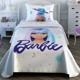Taç Barbie Space Tek Kişilik Lisanslı Pike Takımı