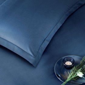 Taç Basic Lacivert Saten Çift Kişilik 200 x 220 cm Nevresim Takımı