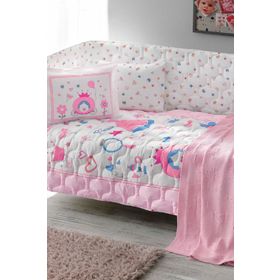 Taç Battaniyeli Bebek Uyku Seti Fancy Pembe