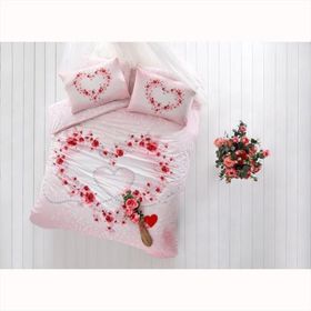 Taç Beautiful Pembe Glow Çift Kişilik Nevresim Takımı