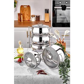Taç Bengü 10 Parça İdeal Cook Tencere Seti