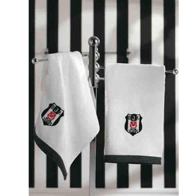 Taç Beşiktaş Beyaz 50x90 cm Yüz Havlusu