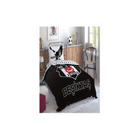 Taç Beşiktaş Marşlı Logo Tek Kişilik Nevresim Takımı