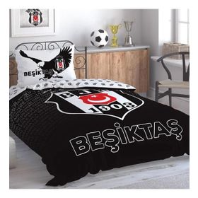 Taç Beşiktaş Marşlı Logo Tek Kişilik Nevresim Takımı