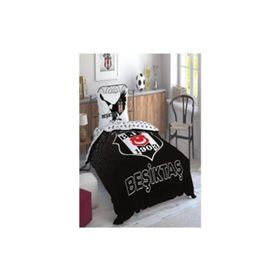 Taç Beşiktaş Marşlı Logo Tek Kişilik Nevresim Takımı