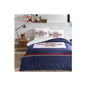 Taç Çift Kişilik Greedo Lacivert Ranforce Nevresim Takımı