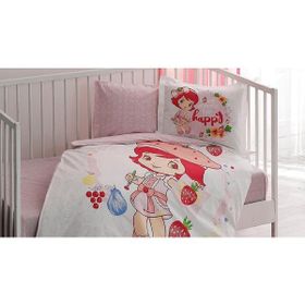 Taç Çilek Kız Shortcake Paint Baby Lisanslı Bebek Nevresim Takımı