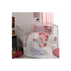 Taç Çilek Kız Shortcake Paint Baby Lisanslı Bebek Nevresim Takımı
