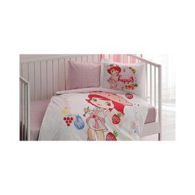 Taç Çilek Kız Shortcake Paint Baby Lisanslı Bebek Nevresim Takımı