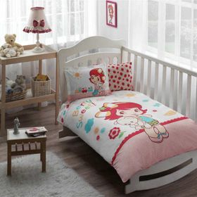 Taç Çilek Kız Shortcake Paint Baby Lisanslı Bebek Nevresim Takımı