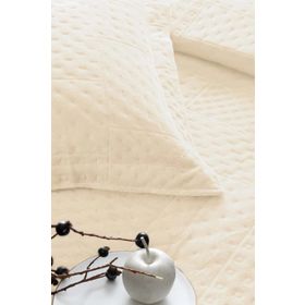 Taç Comfort Lillian Bej Çift Kişilik Yatak Örtüsü Seti