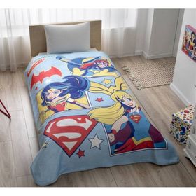 Taç DC Süper Hero Girl Lisanslı Çocuk Tek Kişilik Battaniye