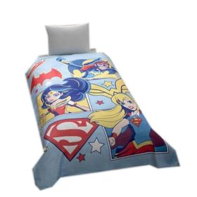 Taç DC Süper Hero Girl Lisanslı Çocuk Tek Kişilik Battaniye