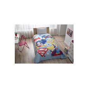 Taç DC Süper Hero Girl Lisanslı Çocuk Tek Kişilik Battaniye