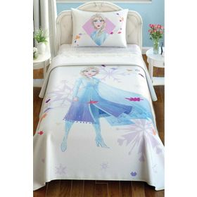 Taç Disney Frozen 2 Elsa Lisanslı 100x200 cm Pike Takımı