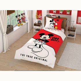 Taç Disney Mickey Çek Canlandır Desenli Tek Kişilik Nevresim Takımı