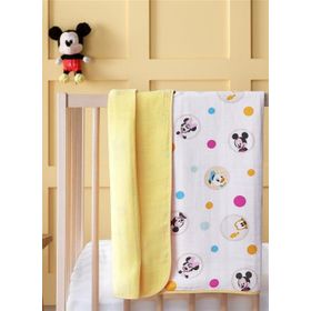 Taç Disney Mickey Çok Renkli Pamuk Lisanslı Müslin Baby Battaniye