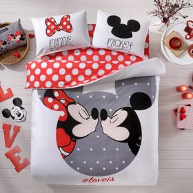 Taç Disney Mickey & Minnie Love Çift Kişilik Nevresim Takımı