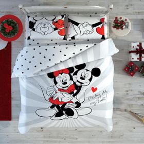 Taç Disney Mickey & Minnie Love Çift Kişilik Nevresim Takımı