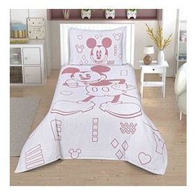 Taç Disney Mickey Mouse Lisanslı Jakar Yatak Örtüsü