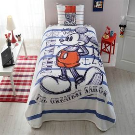 Taç Disney Mickey Mouse Sailor Tek Kişilik Pike Takımı