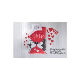 Taç Disney Minnie Mickey Lovely Lisanslı Pamuk Nevresim Takımı