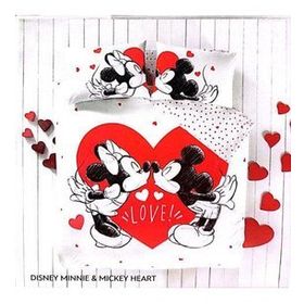 Taç Disney Minnie&Mickey Heart Lisanslı Çift Kişilik Nevresim Takımı