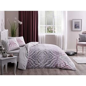 Taç Divina King Size Ranforce Lila Çift Kişilik Nevresim Takımı