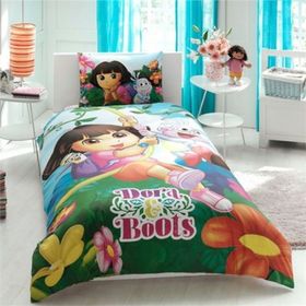 Taç Dora And Boots Tek Kişilik Nevresim Takımı