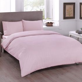 Taç Düz Renk Basic Pembe Tek Kişilik Nevresim Takımı