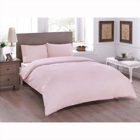 Taç Düz Renk Basic Pembe Tek Kişilik Nevresim Takımı